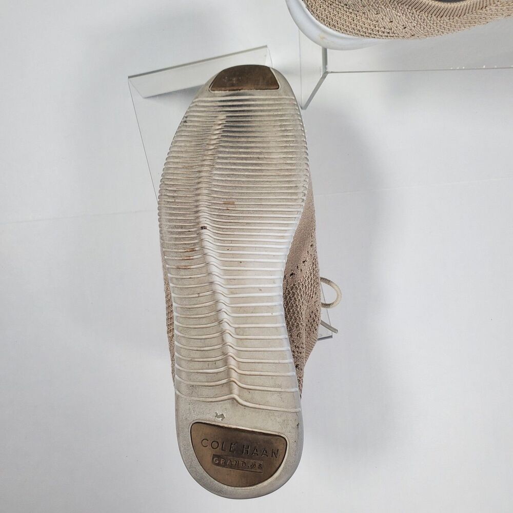 Cole Haan Women’s Sneakers Oxford Shoes Size 9B Beige Wingtip Knit Stitchlite - Picture 7 of 11